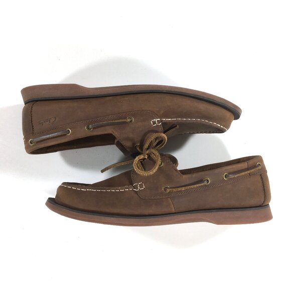 Clarks Port View Slip On Boat Shoes Mens Size 10.5 M Brown Leather 11826 main image 9